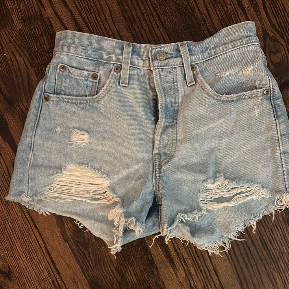 Levi Strauss Distressed Denim Shorts